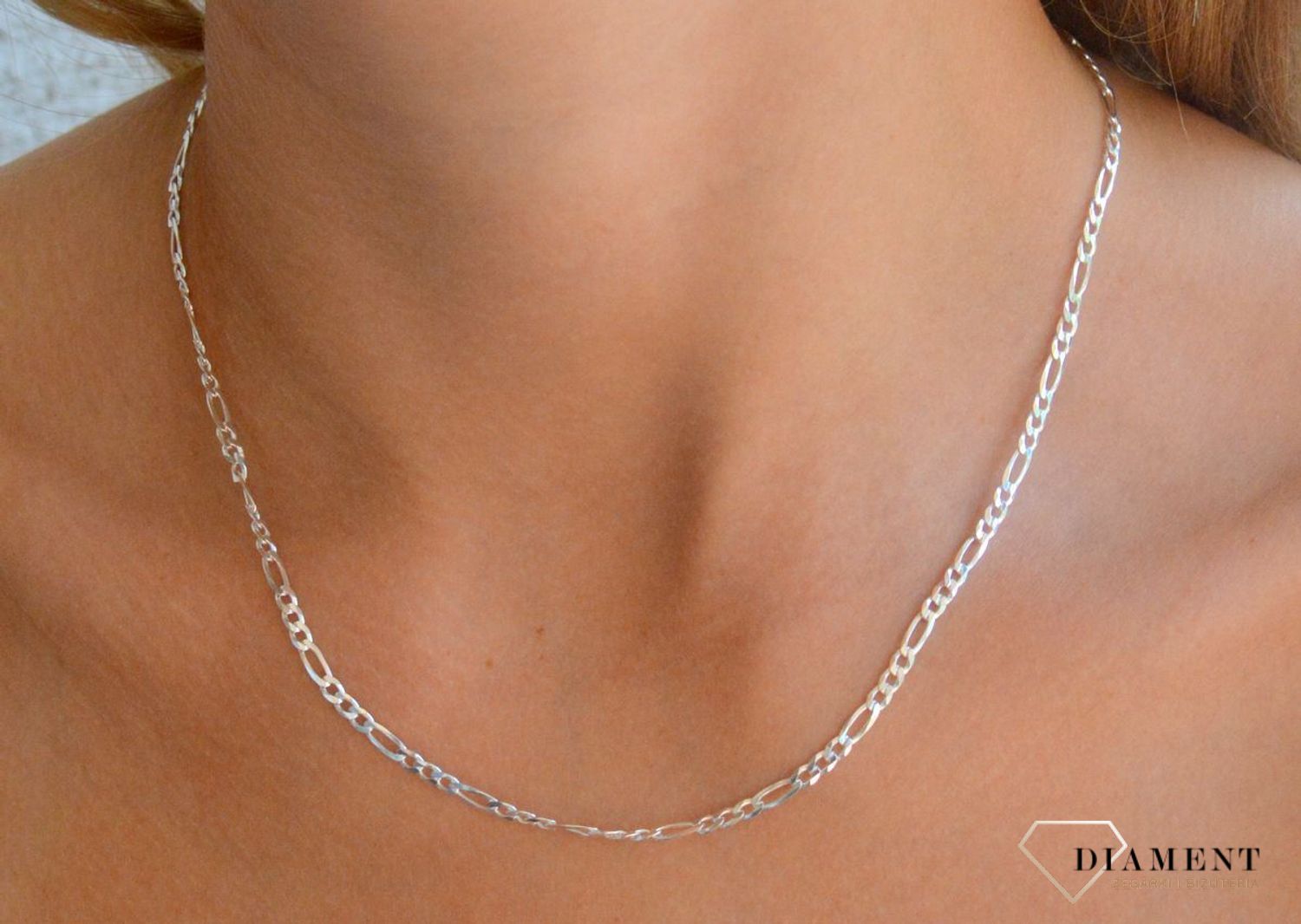 Srebrny łańcuszek 925 figaro 3 mm DIA-LAN-2091-80-925 3mm (2).jpg